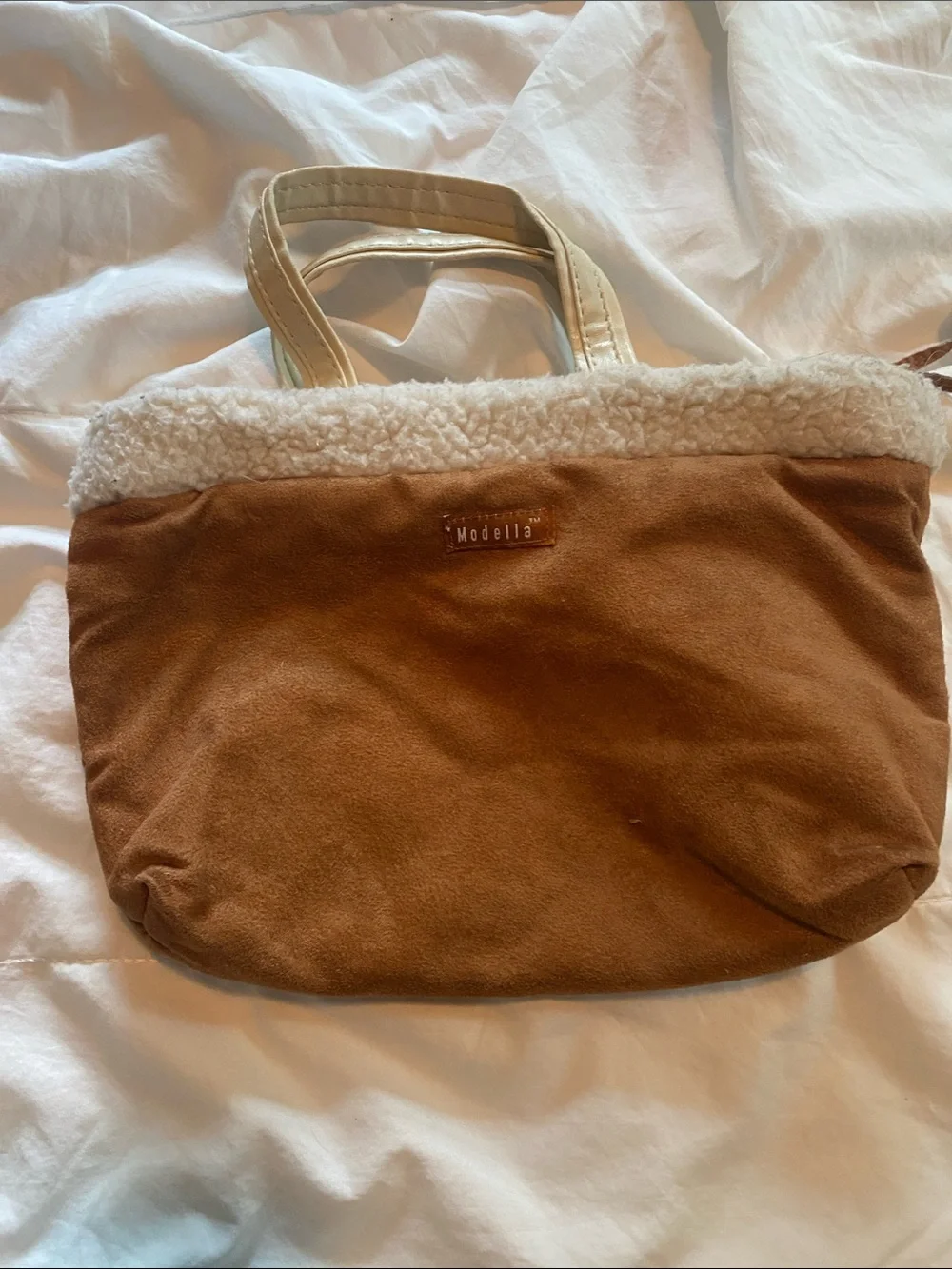 Tan Modella hand bag with change purse